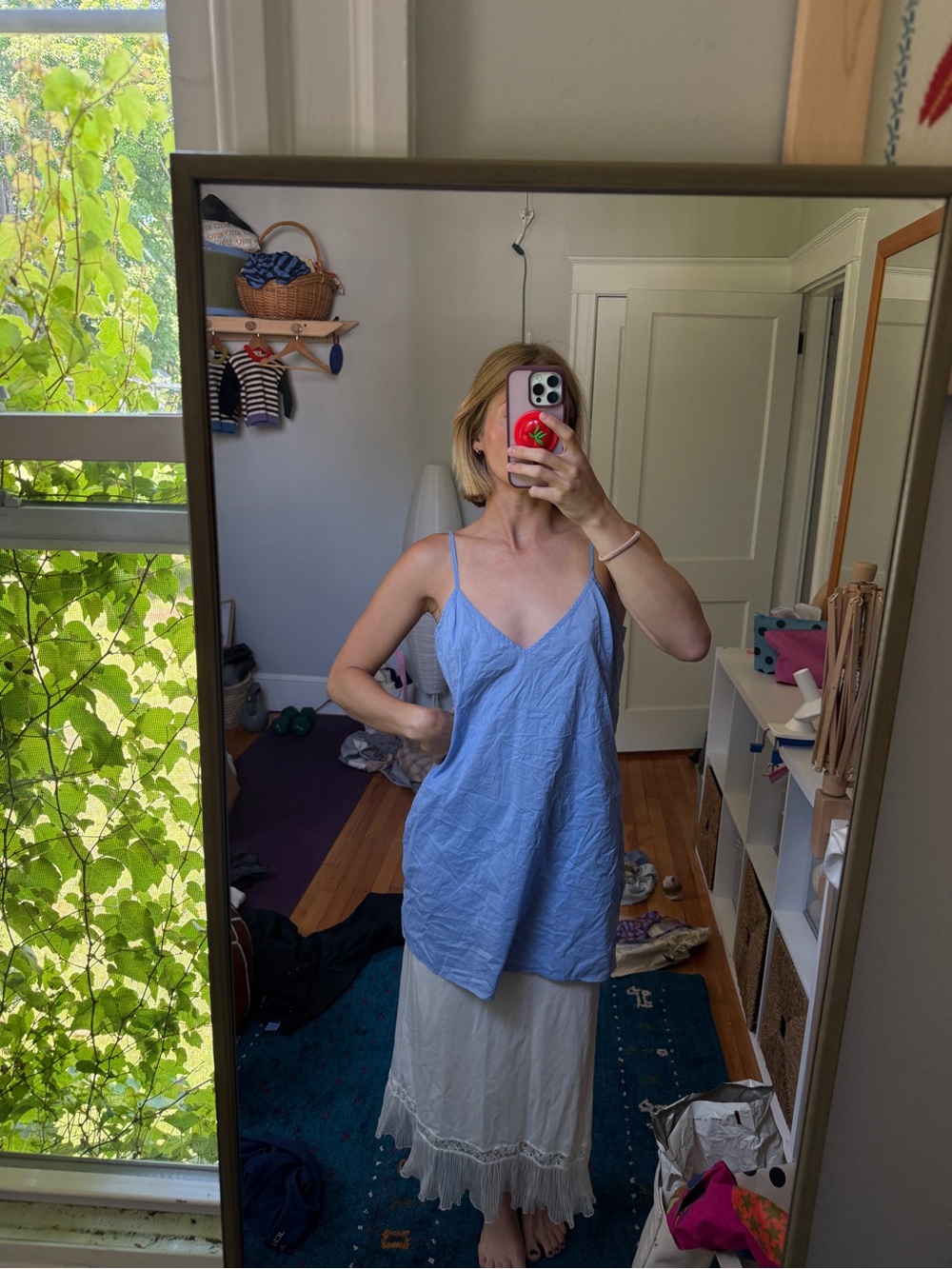 GAP Light Blue V-Neck Spaghetti Strap Camisole / dress